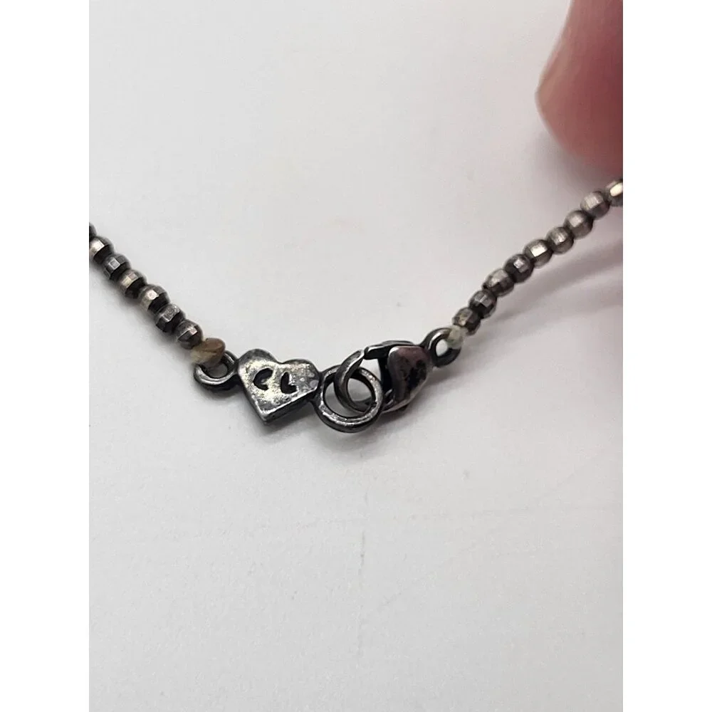 VTG Designer Colleen Lopez Sterling Silver Pearl Beaded Necklace Dainty - Picture 7 of 10
